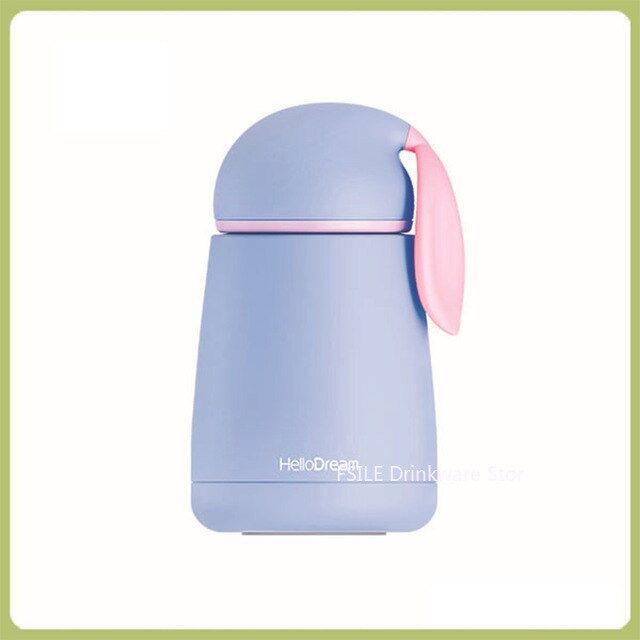 Termo de acero inoxidable para Gato , taza térmica para bebé, botella de agua para niño, termo de gato de dibujos animados, termos para niño: blue 2
