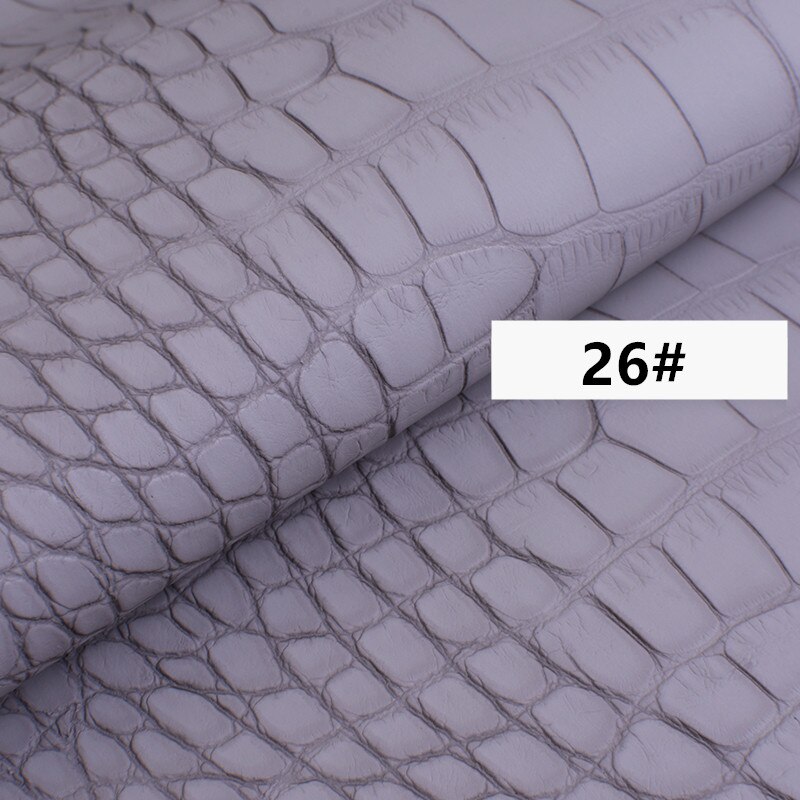 50x138cm 0.8mm Faux PVC leather Fabric Imitation Crocodile Skin Embossed Synthetic PVC Faux Leather for Decoration Sofa Home: NO26