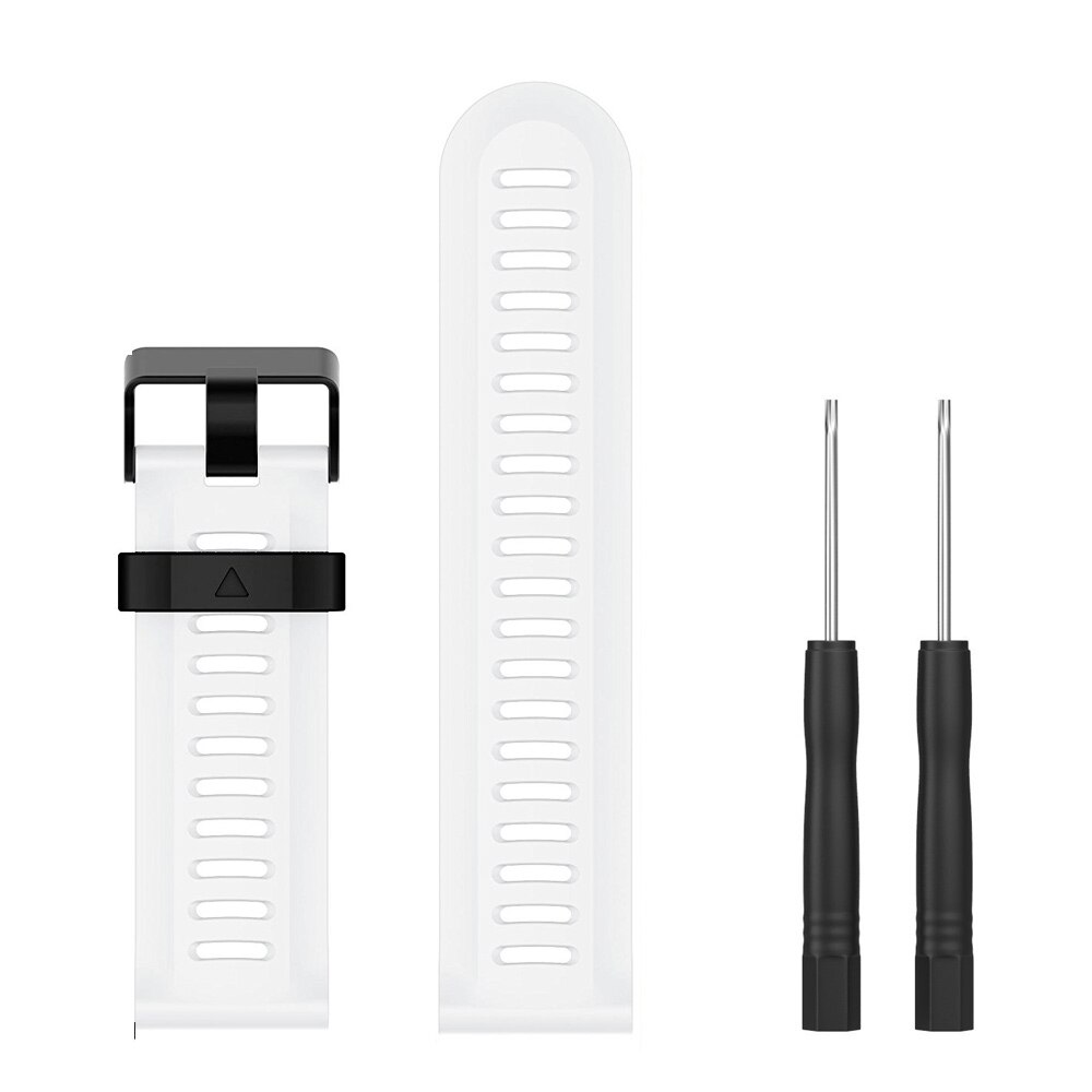 26mm silikonrem för garmin fenix 3 smartwatch armband handledsbyte för garmin fenix 3 hr/ fenix 5x tillbehör: Vit / För garmin fenix 3