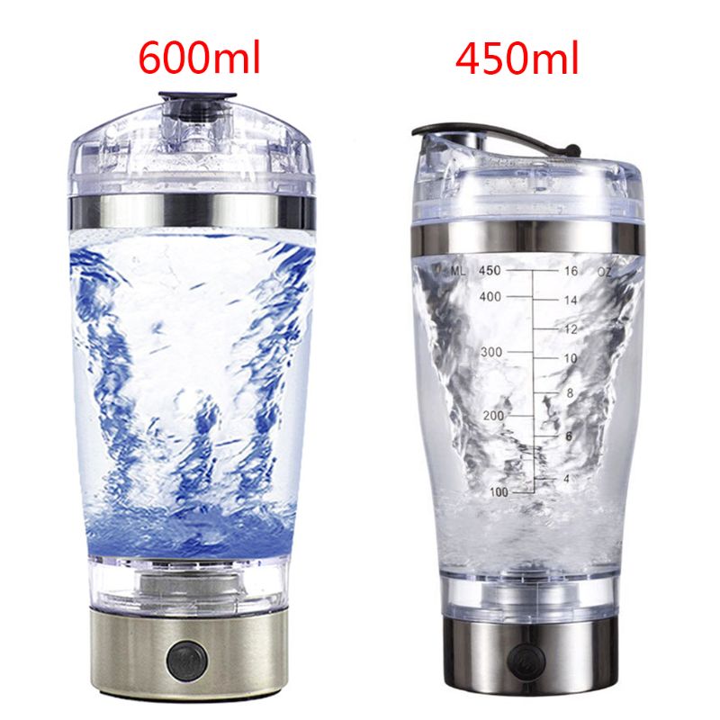 USB Rechargeable Electric Mixing Cup Portable Protein Powder Shaker Bottle Mixer