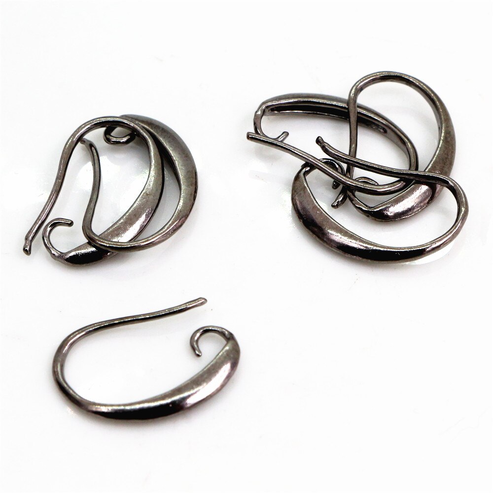 13 x 19mm 20 stk klassisk 7 farger belagt diy ørering funn øreringer lås kroker beslag diy smykker lage tilbehør: Pistol svart