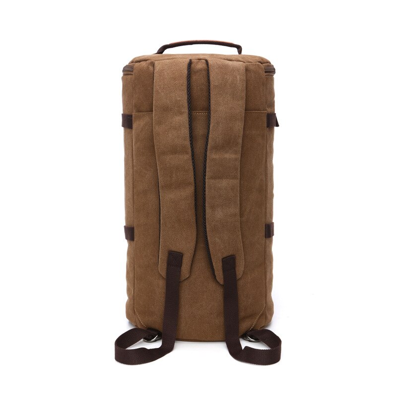 Sac à main cylindrique en toile de grande capacité, rétro à trois usages, voyage d&#39;affaires, sac à bagages diagonal
