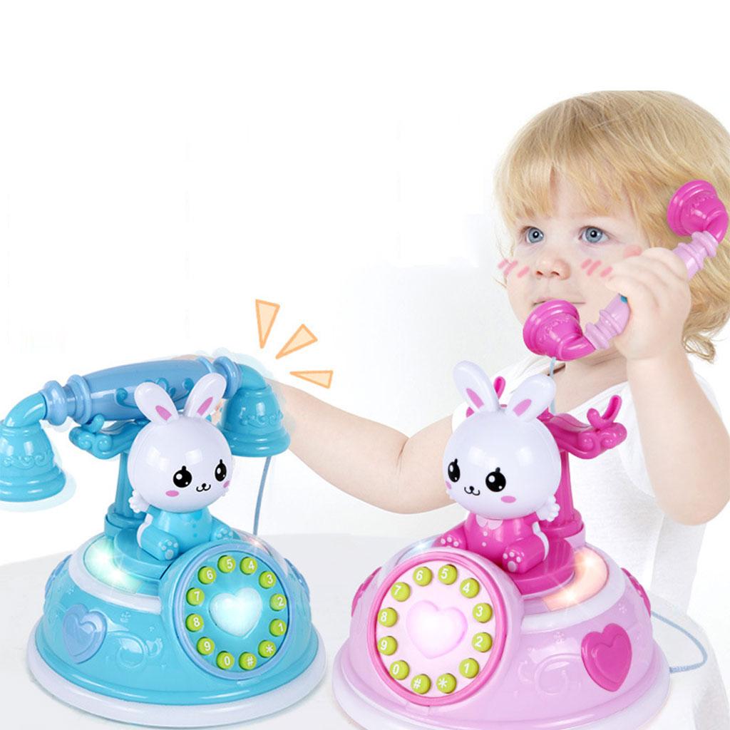 Multifunctioneel speelgoedtelefoontje, gesimuleerde vaste lijn, speelgoedtelefoontje voor baby's en peuters