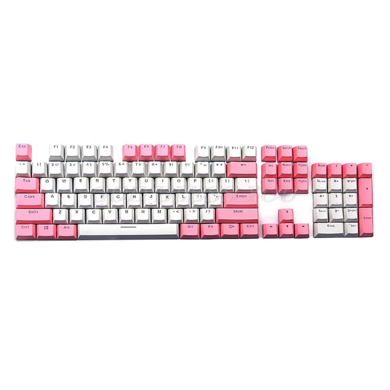 Translucent Double Shot PBT 104 KeyCaps Backlit For Cherry MX Keyboard Switch: Red