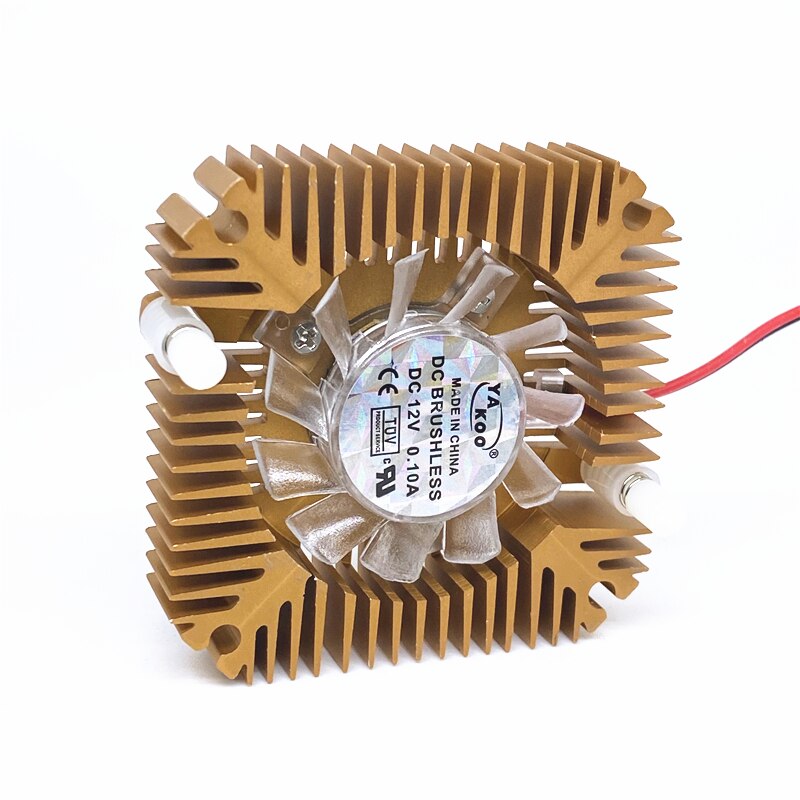 DC12V 0.1A 55Mm Bga Fan Videokaart Fan Bridge Chips Fan Met Koellichaam Cooler Cooling Fan 2pin: Goud