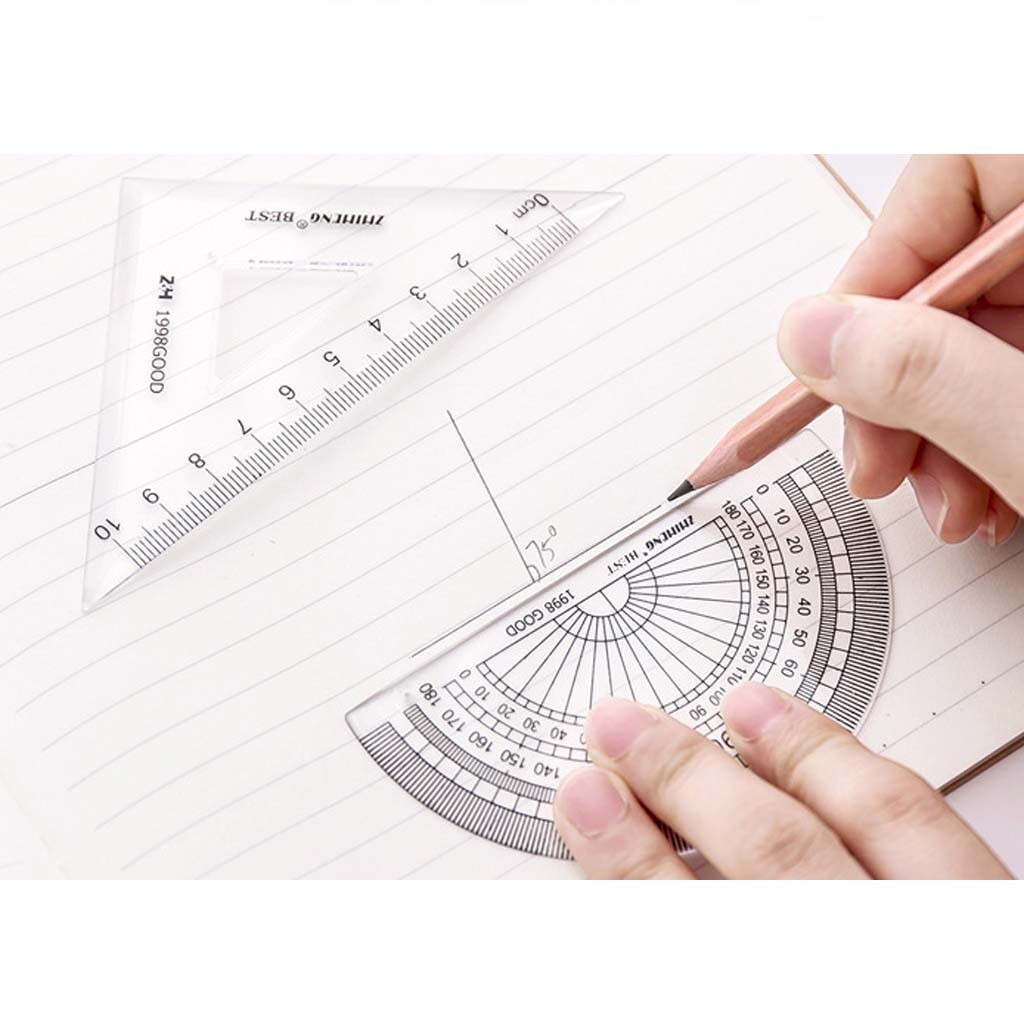School Stationery Measuring Tool For Students Learning With Scale Ruler Stationery Drawing School Supplies Rulers Tool