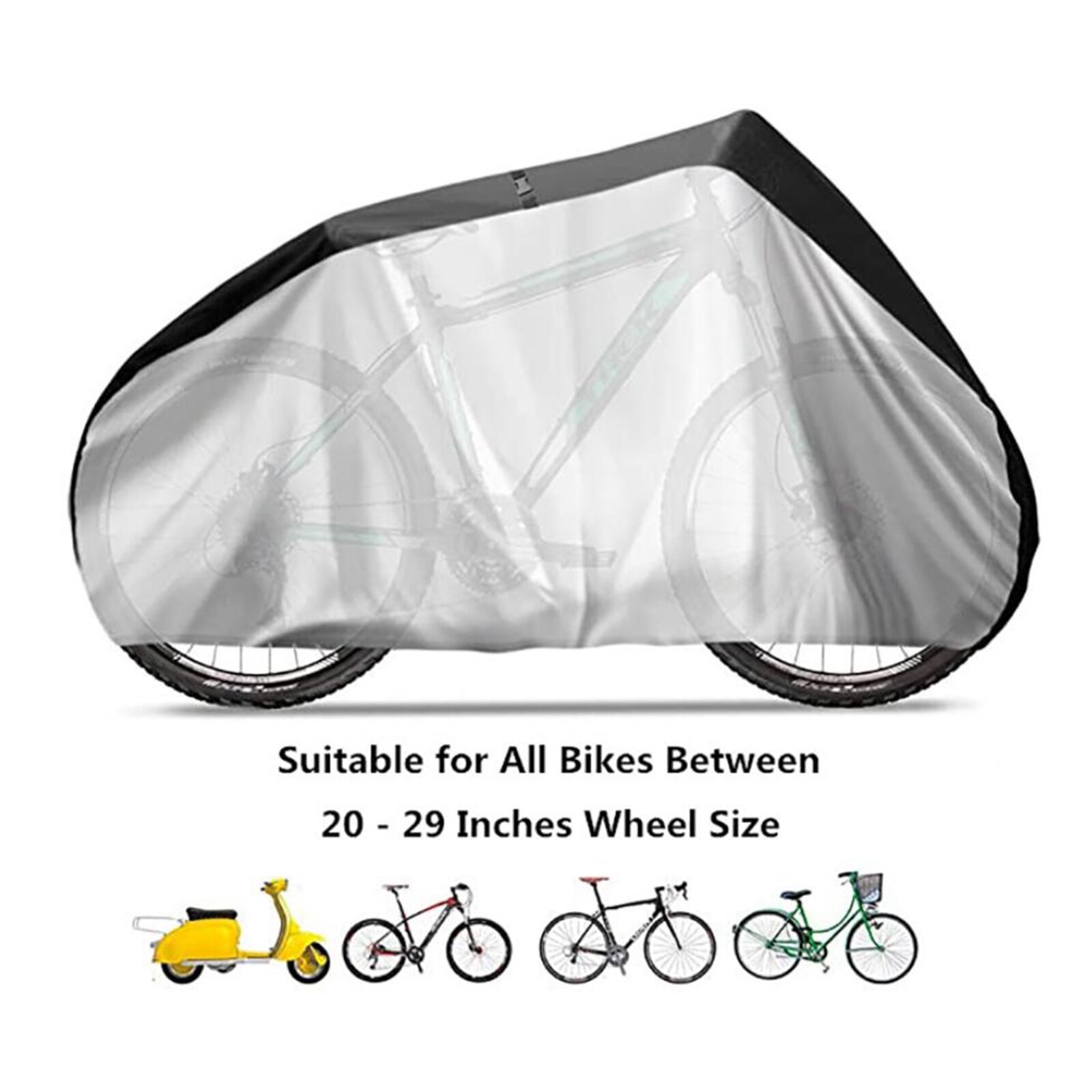 Bike Cover - Waterproof Bicycle Storage Tarp Lightweight Protect Bike from UV Rain Snow Dust Wind Mountain Road Electric Bikes