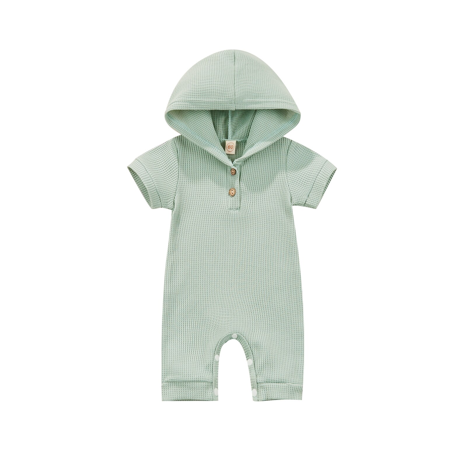 Baby 0-24m neugeborenen-Baby-Overall, kurzärmelig, mit kapuze, sommerkleidung für kleinkinder, jungen, kostümich  d01: Grün / 6-12m