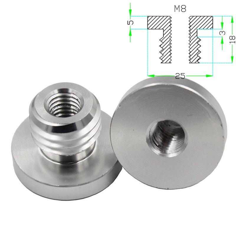 5/8 1/4 3/8 tum  m8 m10 adapter anslutningsskruv för prisma gps centreringsstång tätningslock kartläggningssked nät 1 st: M8- mutter