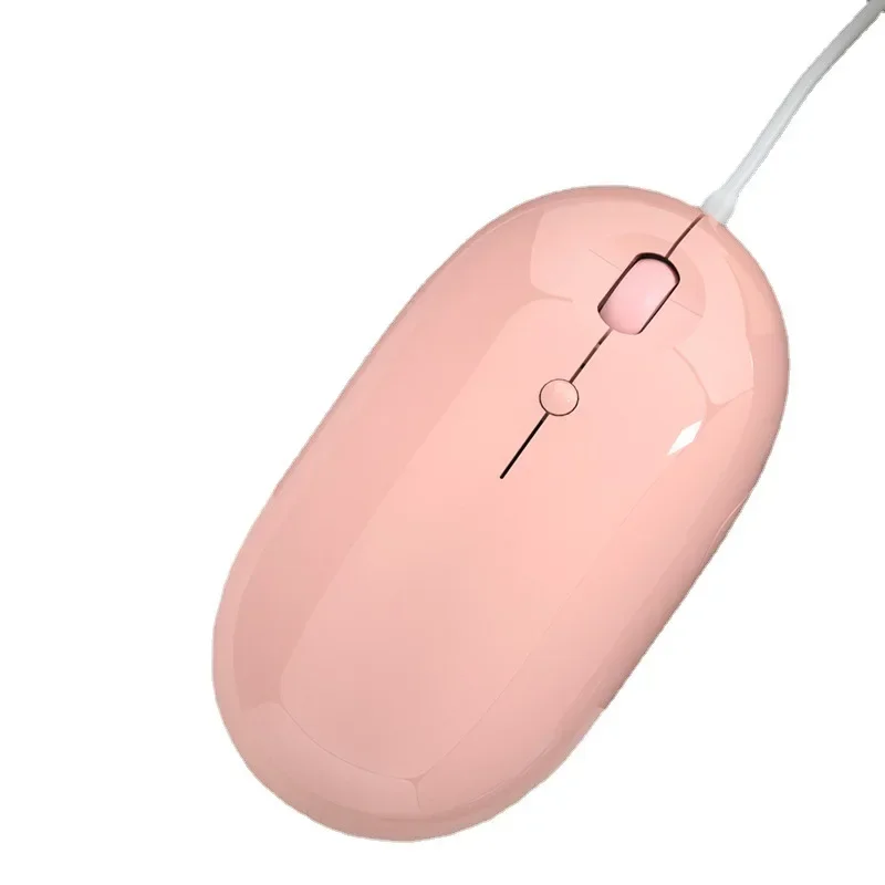 Ergonomiczna mysz do gier Przewodowa mysz komputerowa USB Myszy optyczne Magic Silent Mause For PC Gamer Laptop Pink Girl Gift Office