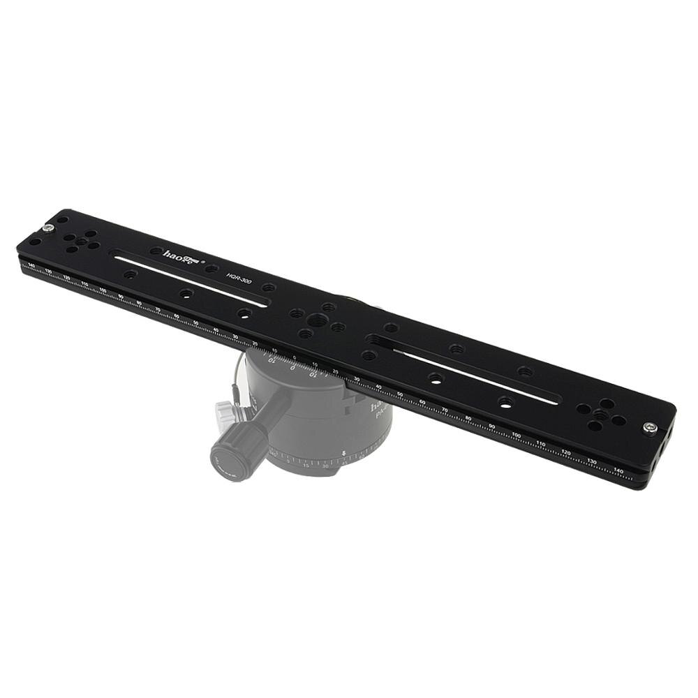 Haoge 300mm Multi-purpose Dual Dovetail Long Quick Release Extender Rail Sliding Plate for Camera Tripod Ballhead Clamp fit Arca