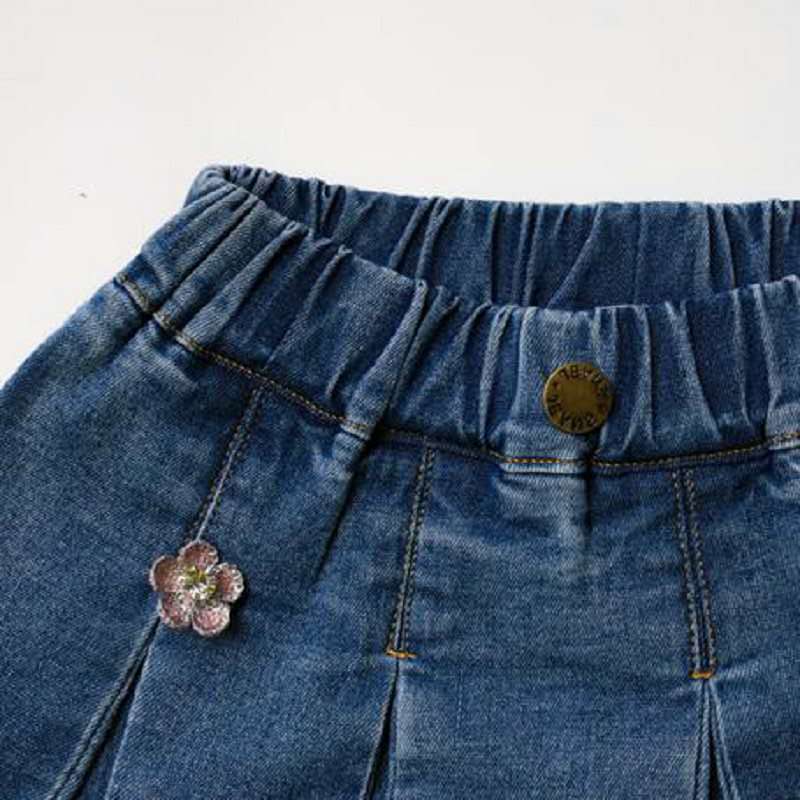 Pantalones cortos con Falda vaquera para niñas, ropa infantil de 3 a 8 años, novedad de verano,