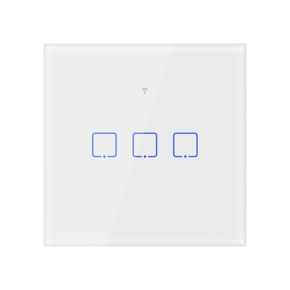WiFi Smart Touch Light ON/OFF Wall Switch Work With Apple HomeKit for Smart Home Light Control: 3 gang