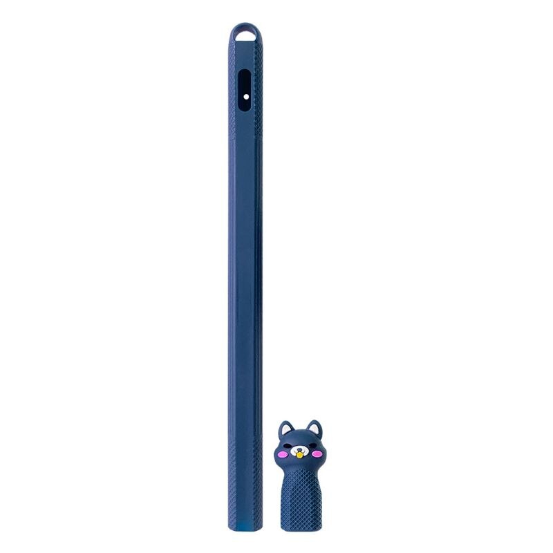 1Set Carino Modello Animale Supporto Della Penna Cassa Molle Del Silicone di Protezione Del Sacchetto Della Protezione Della Copertura Della Pelle per Apple Matita 2nd X6HA