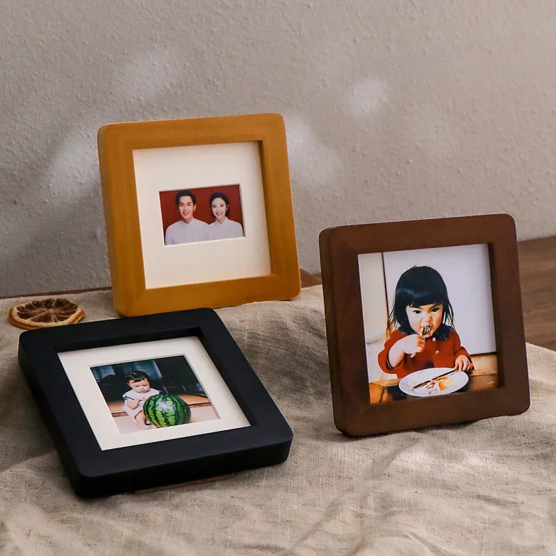 Moldura pequena fofa mini molduras de fotos marco fotos vintage moldura de foto infantil decoração de casa bonito crianças exibição de fotos