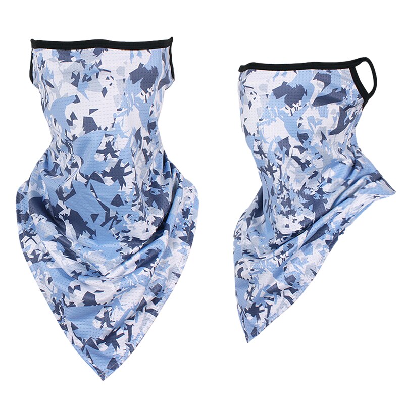 Driehoek Ijs Zijden Sjaal Toevallige Driehoek Sjaal Halsbeenkap Camouflage Gedrukt Sjaals Voor Volwassenen: Navy Blue