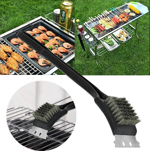 Rengøring bbq rengøringsbørste grill weber grill tilbehør størrelse :21 x 7.3cm( ca.) værktøj bbq grill børste udendørs gadget