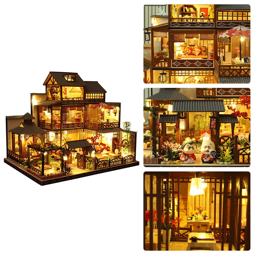 Wooden Hand Assembled Building Model DIY Cottage Large Villa Girl Birthday