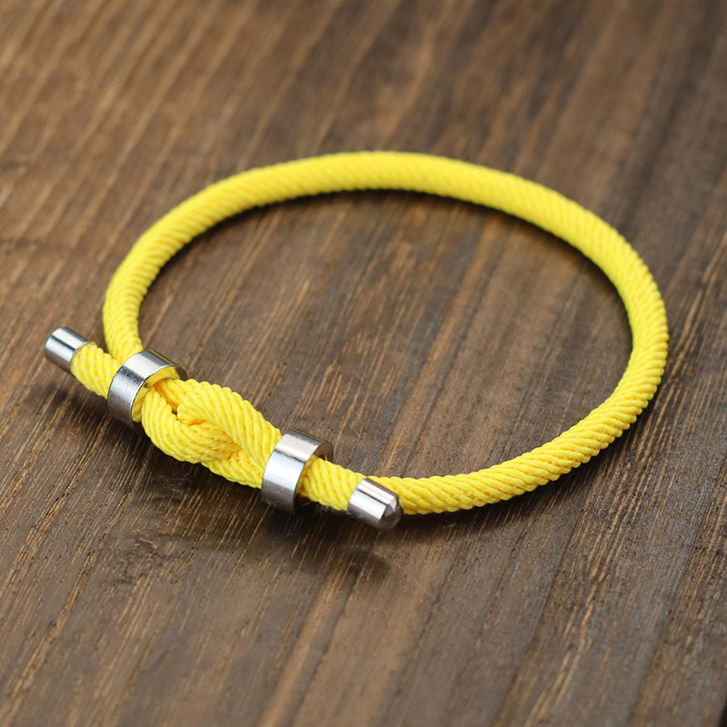 Noter Pulsera De hilo rojo De la suerte para hombres, cadena De cordón ajustable De acero inoxidable que no se decolora, Pulsera Roja De Proteccion Joias