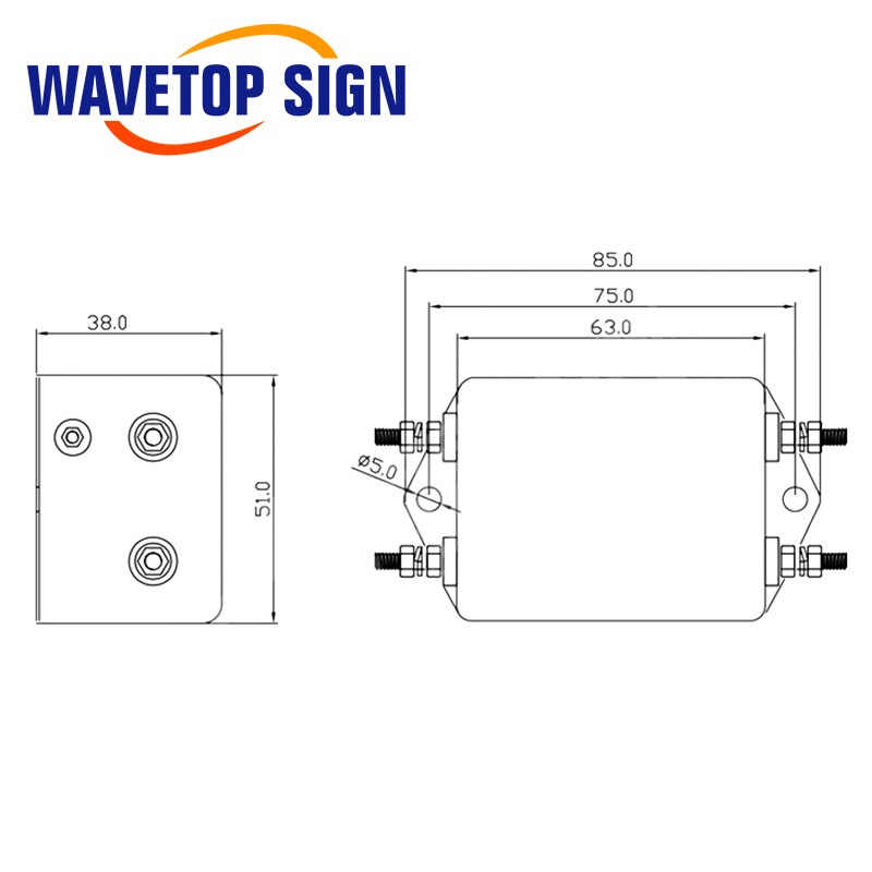 CANNY WELL Power EMI Filter CW4E-10A 20A 30A 40A-S Single Pole Filter Connector Single-Phase AC 220V Purification Anti-jamming