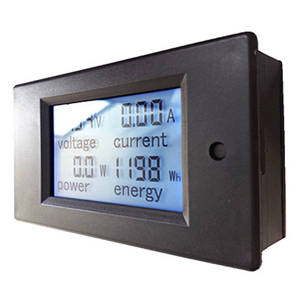 Blauwe Achtergrondverlichting Dc Digitale Panel Voltmeter Amperemeter Ingebouwde Shunt Lcd Voltage Stroomverbruik Meter