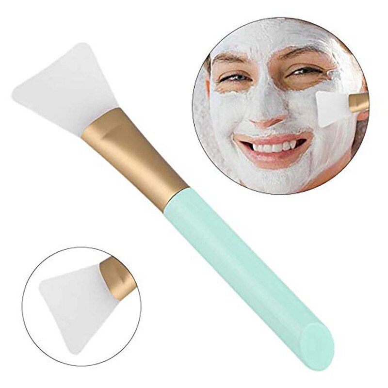 S'AGAPO 1PCS Face Beauty Silicone Facial Mask Brush Soft Head Silicone Brush Homemade Makeup Mask Application Brush