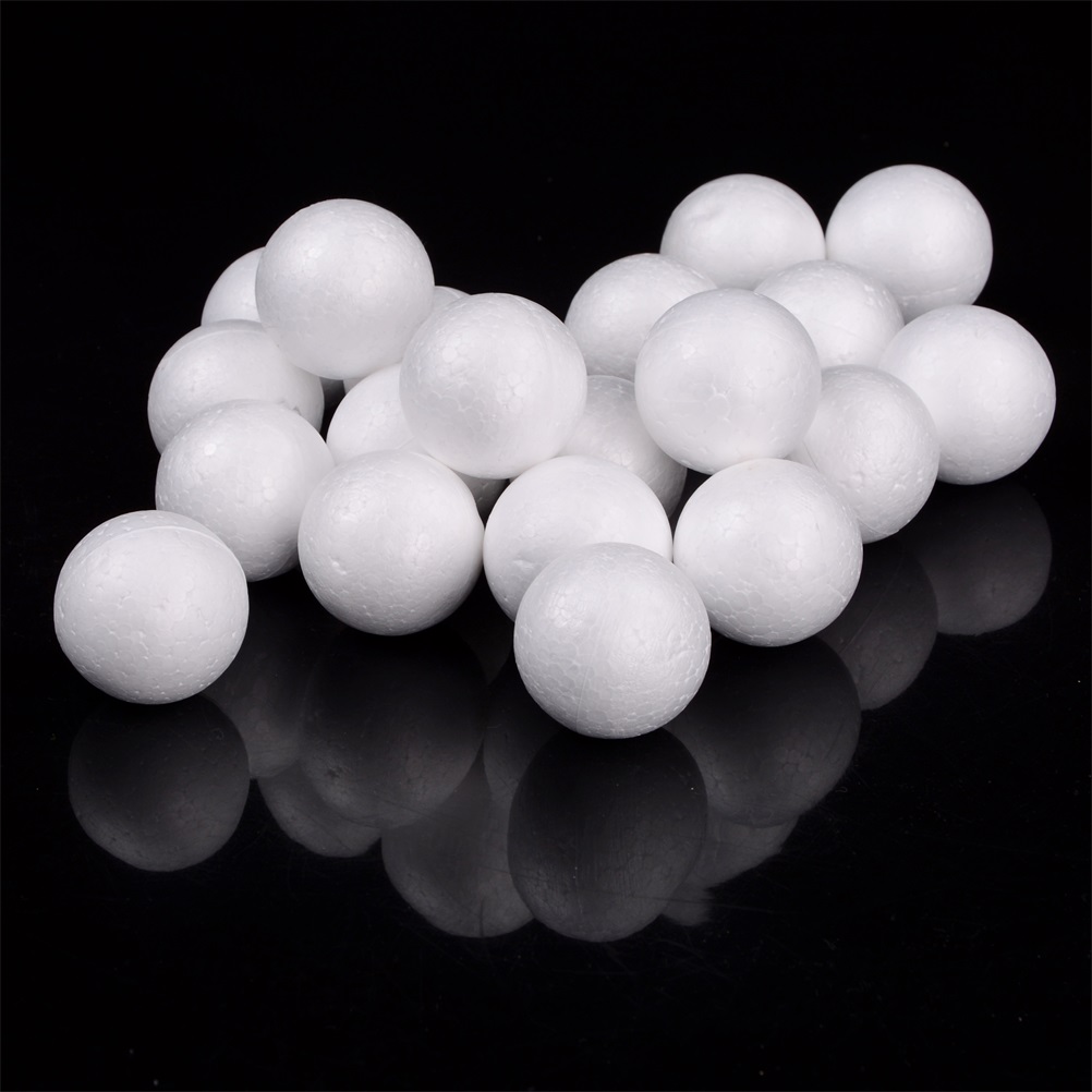 20pcs/bag Modelling Polystyrene Styrofoam Foam Ball White Craft Balls For DIY Christmas Party Decoration Supplies Dia1-4cm
