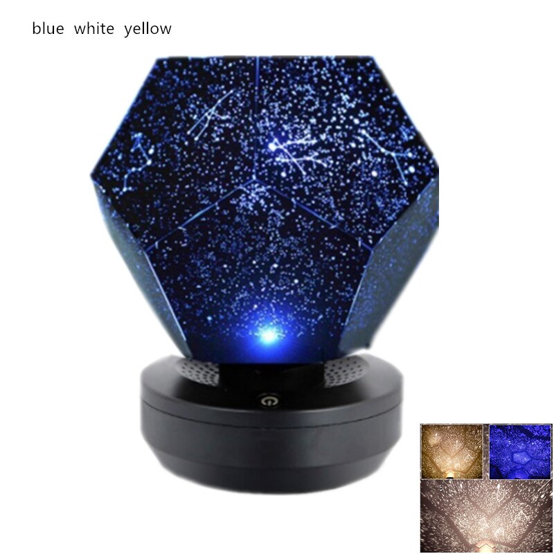 Galaxy sky projektor stjerne nat lys led lampe indretning med batteri fjernbetjening soveværelse belysning værelse romantisk 3 farver personali: Usb 3 farver
