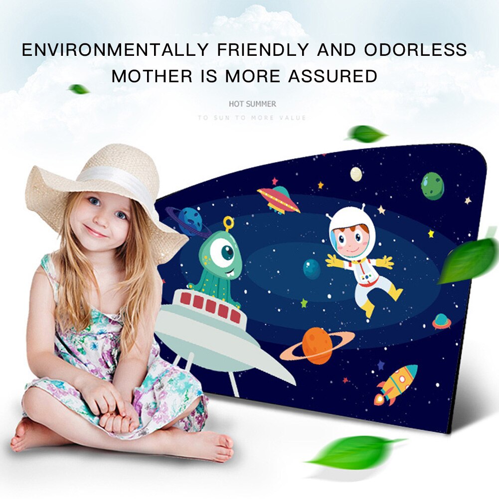 Auto Zonnescherm Zonnebrandcrème Isolatie Auto Side Window Magnetische Attachment Zonnebrandcrème Protector Voor Kids Leuke Cartoon