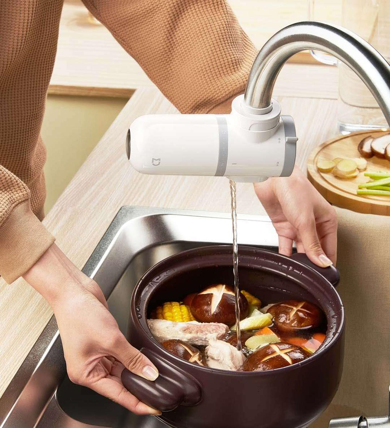 Original Xiaomi Mijia Faucet Water Purifier Kitchen Tap Water Filter Gourmet Kitchen Filtration System Washroom Tap Purifier