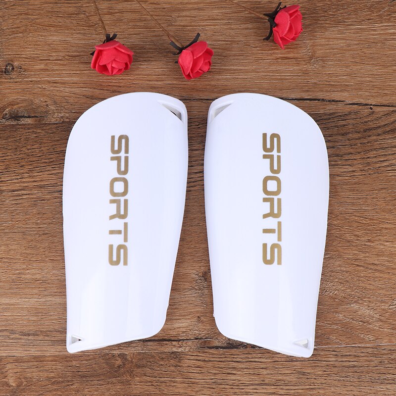 Espinilleras antideslizantes de fútbol para adultos y niños, Protector de piernas, 1 par: White S