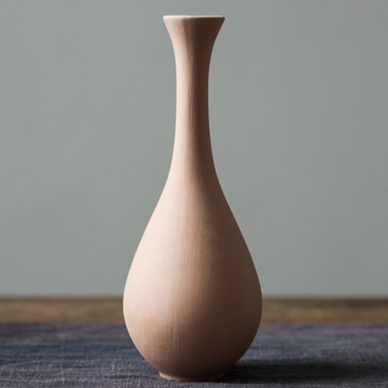 Minimalistisk nordisk boligindretning almindelig vase keramisk kunst kinesiske vaser gamle til blomster rustik enkel porcelæn: 05