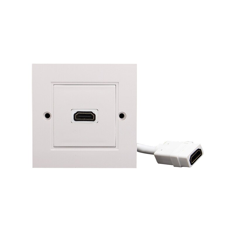 Uk Socket Port Hd Hdmi Wall Panel British With Short Cable Video Plug Charger Electrical Socket: Default Title
