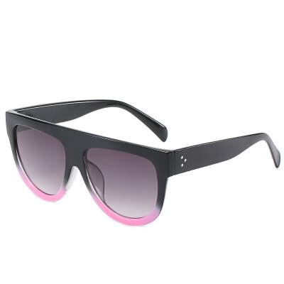 Oversized Vrouwen Zonnebril Shield Vorm Luxy Grote Frame Klinknagel Shades Zonnebril Vrouw UV400 Sunglass Zonnebril Dames: black pink