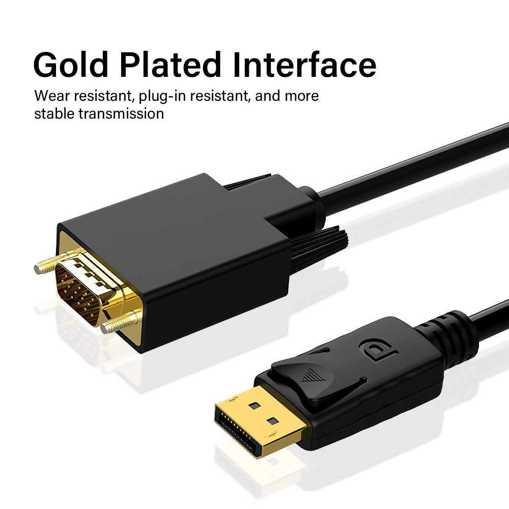 1.8m displayport-hdmi-kaapeli dp uros-uros vga dvi hdmi video-audiokaapeli 4k 1080p tietokoneeseen kannettavaan tietokoneeseen televisio projektori näyttö