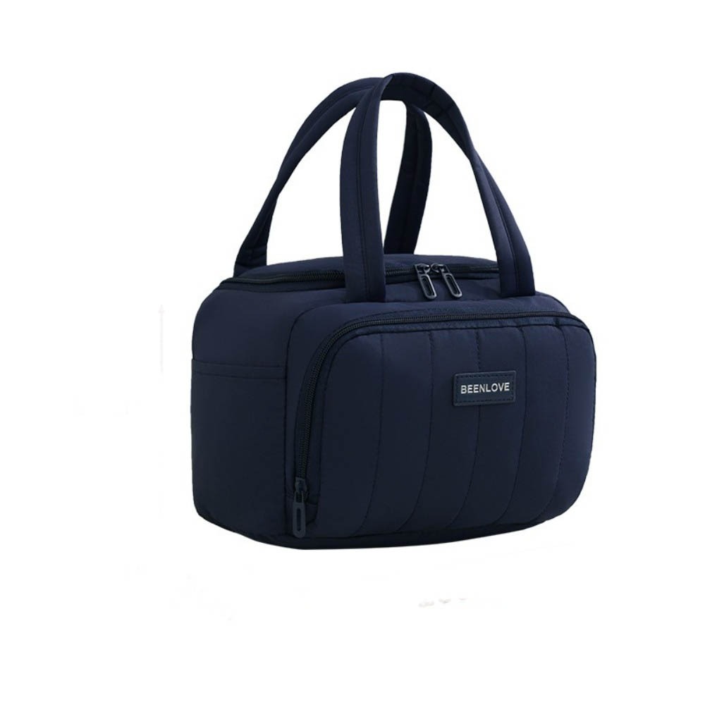 Large Capacity Insulated Lunch Bag Multip-Pocket Insulated Cooler Lunch Box Waterproof Cooler Function: Blue