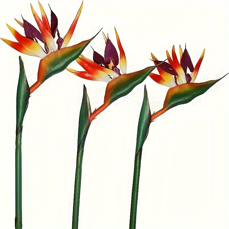 3 Stck, langstielige knstliche Blumen, Paradies-...  Grandado