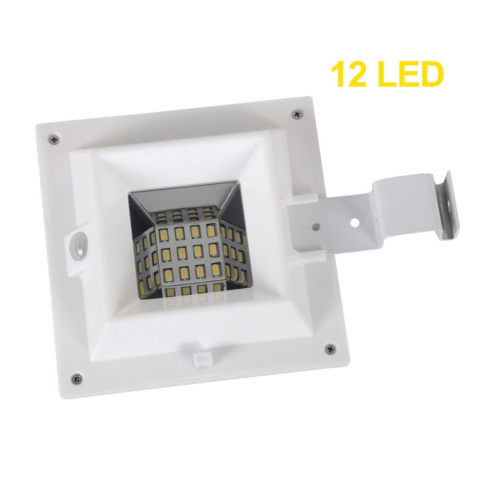 T-SUNRISE 12 LEDs Solar Gutter Light with Motion Sensor Outdoor Lighting Spotlight Solar IP44 Waterproof For Street Yard Path