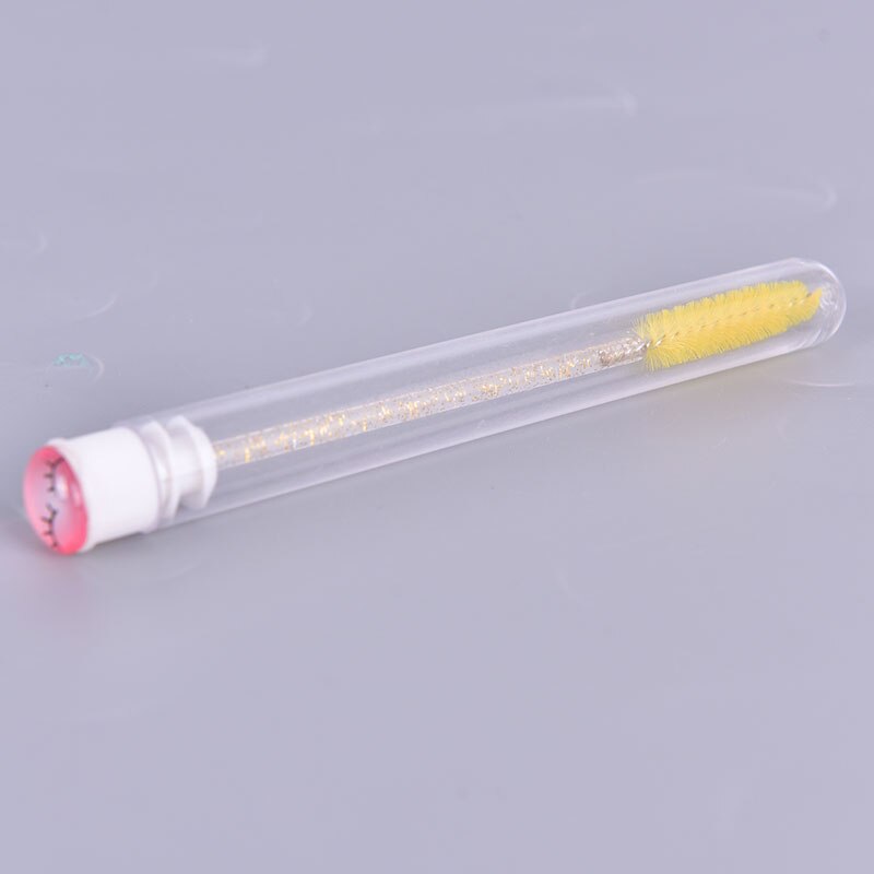 1 Uds. De brochas para pestañas con tapa, aplicador de colores, herramienta de maquillaje, brocha de tubo para pestañas, con tapas para rímel varitas, Varita para pestañas: Light pink
