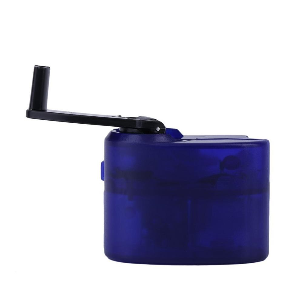 Ręcznie meandrowy ładowarka awaryjna USB korba ręczna ręczna dynamo dla MP3 MP4 mobilna USB komórkowy PDA powerbank robić telefonu awaryjnego ładowania: Niebieski