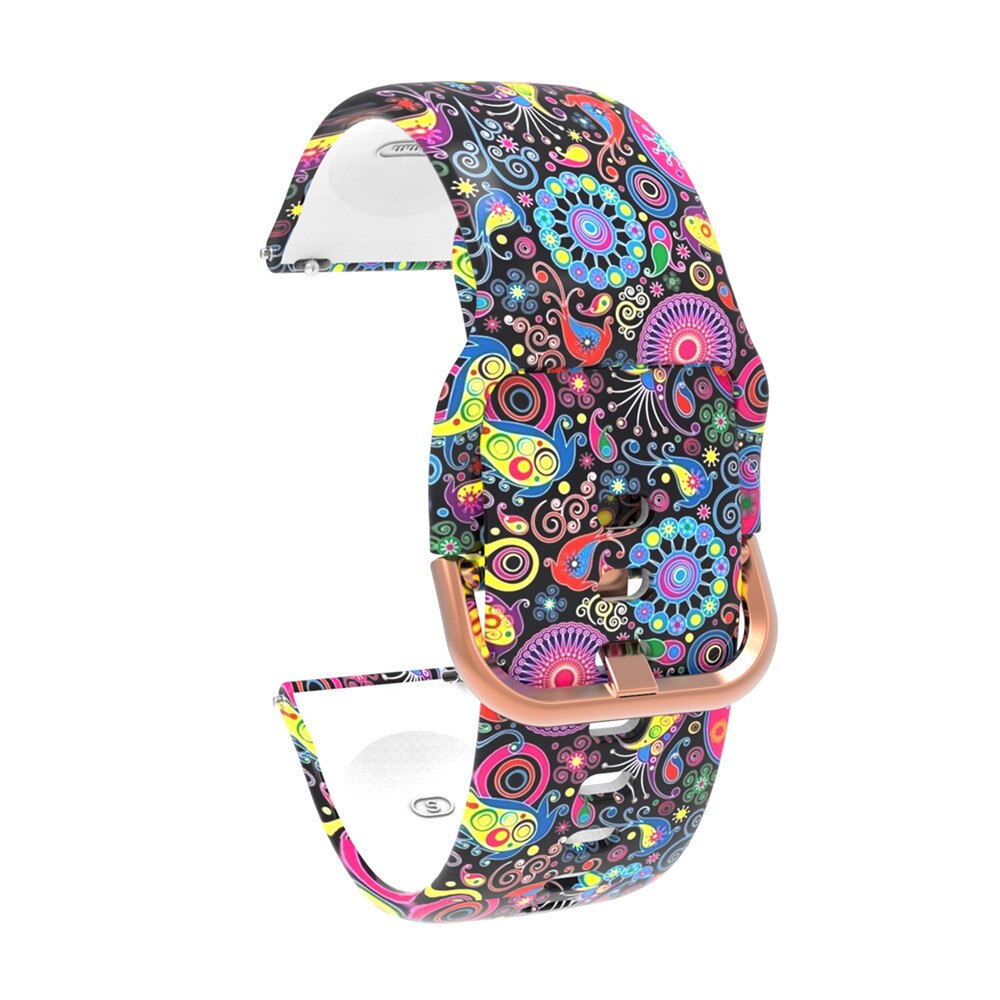 20mm Siliconen Horlogeband - Bloemenprint Band voor Samsung Galaxy Watch 42mm Gear Sport S2: 6