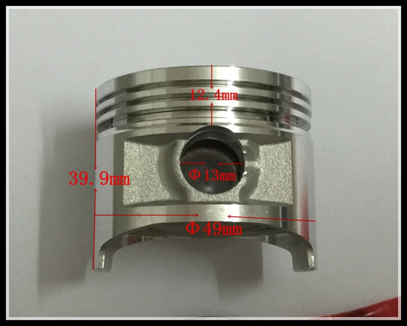 Scooter motorfiets zuiger XC125 zuigerveren zuiger diameter is 49mm De zuiger pin is 13mm