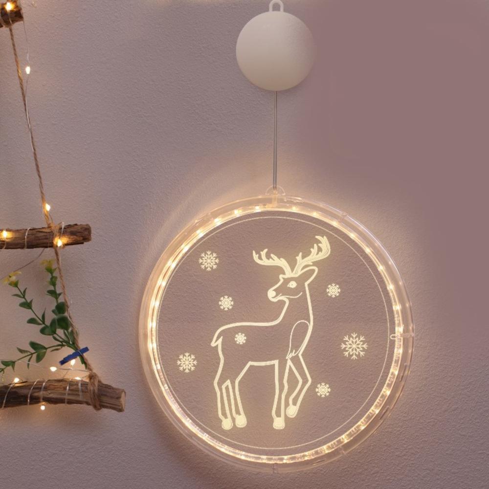 Led string lampa singel 3d hängande lampa heminredning modellering layout fönster julljus för vardagsrum inomhusbelysning: A5