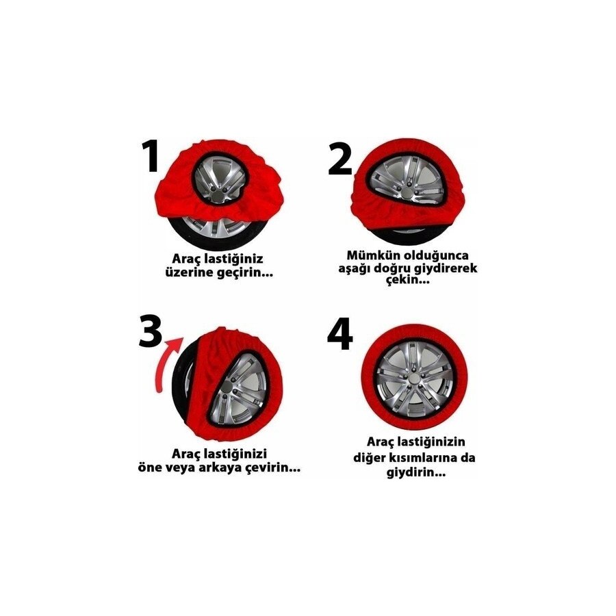 MEFATECH® SNOW SOCKS MEDİUM (SİZE 62) KAR ÇORABI KAR ZİNCİRİ SNOW CHAIN