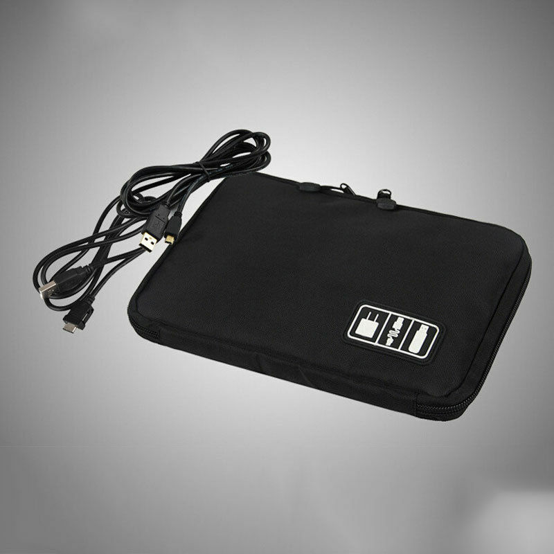 Portable Digital Data Line USB Cable Earphone Travel Organizer Bag Case