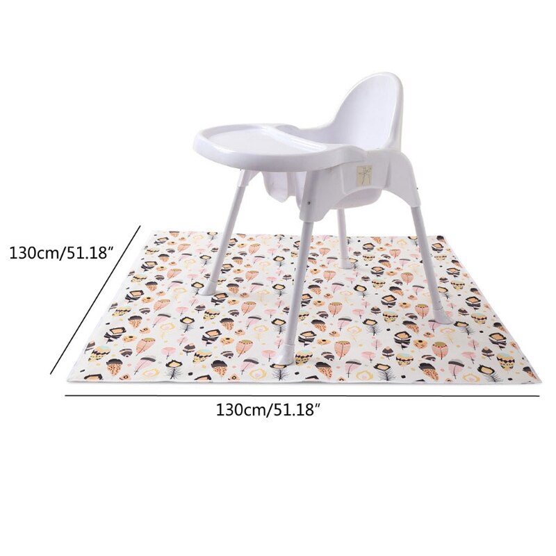 Tapis de sol lavable pour chaise haute, antidérapant, en silicone, anti-éclaboussures, imperméable, anti-fuite, pour loisirs créatifs