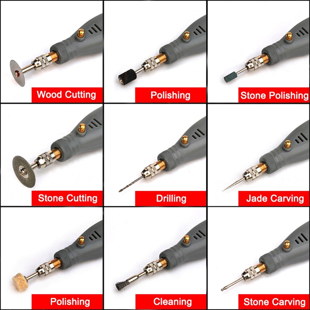 Mini perceuse sans fil, stylo à découper électrique, vitesse Variable USB, perceuse sans fil, Kit d&#39;outils rotatifs, stylo graveur pour meulage Poli 28 pièces
