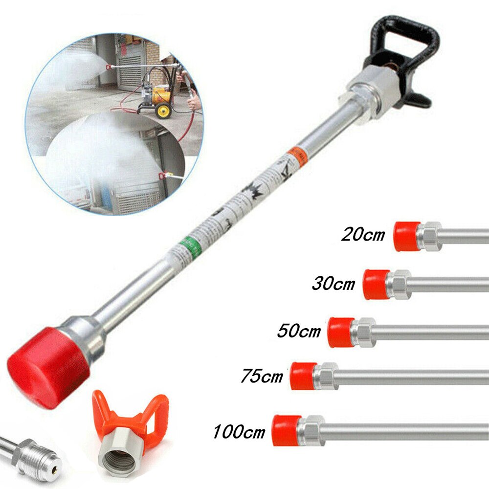 Embout de pistolet de pulvérisation de peinture sans air, tige d'extension, tige de Base, outil en alliage, Machine de pulvérisation sans air, 20-100cm
