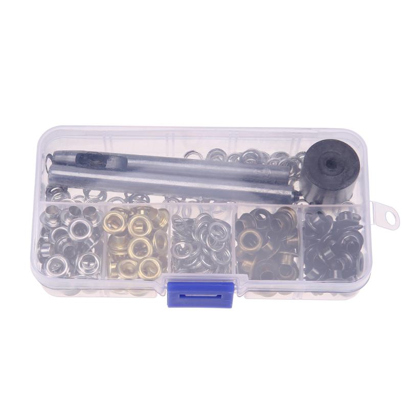 3/5/6Mm Grommets Metalen Oogjes Gereedschap Punch Set Gat Luvers Installer Handgereedschap Diy Leather Craft kleding Accessoires: 5mm