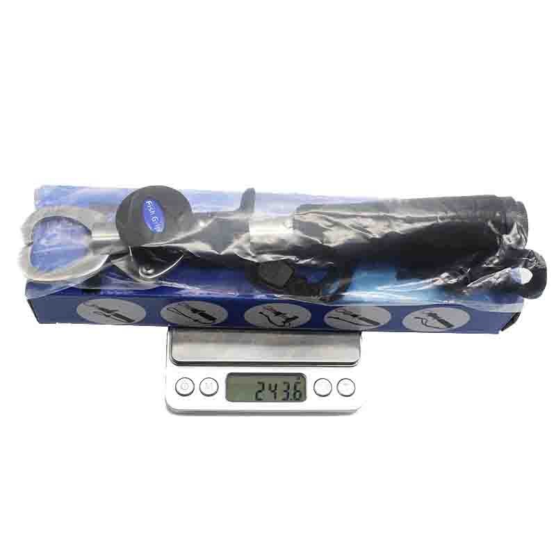 NOEBY Stainless Steel fish Gripper Fish Lip Control with Weight Scale & Ruler Fishing Tool Carp Fishing Clamp Clip Tackles